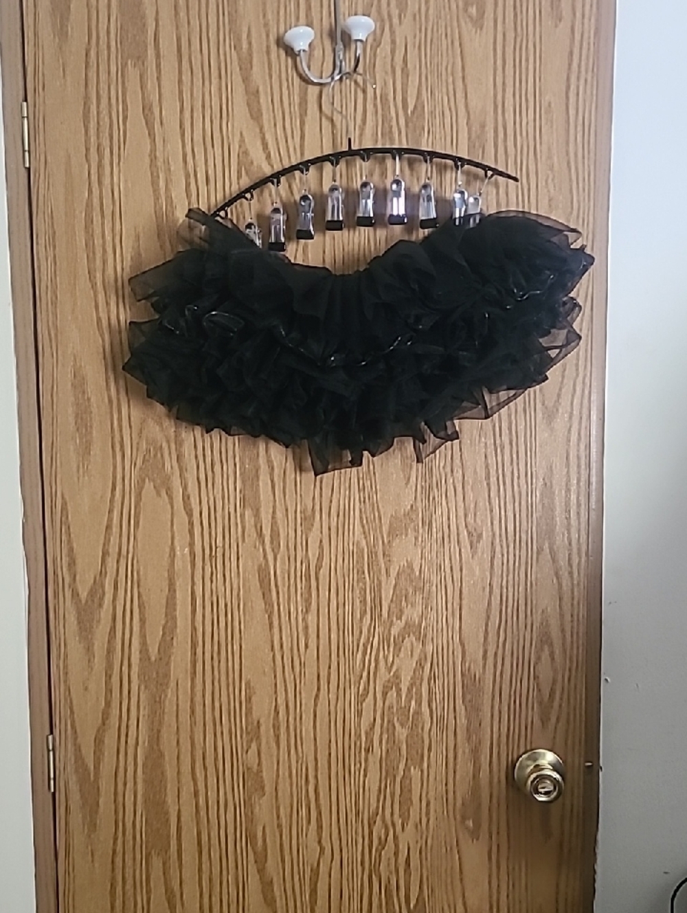 Black Ruffled Tulle Lighted Pettiskirt